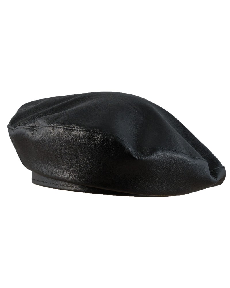 Rebel - classic sewn mens beret made of genuine leather handmade